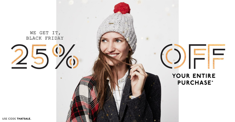 25% off your entire purchase plus free shipping with code THATSALE